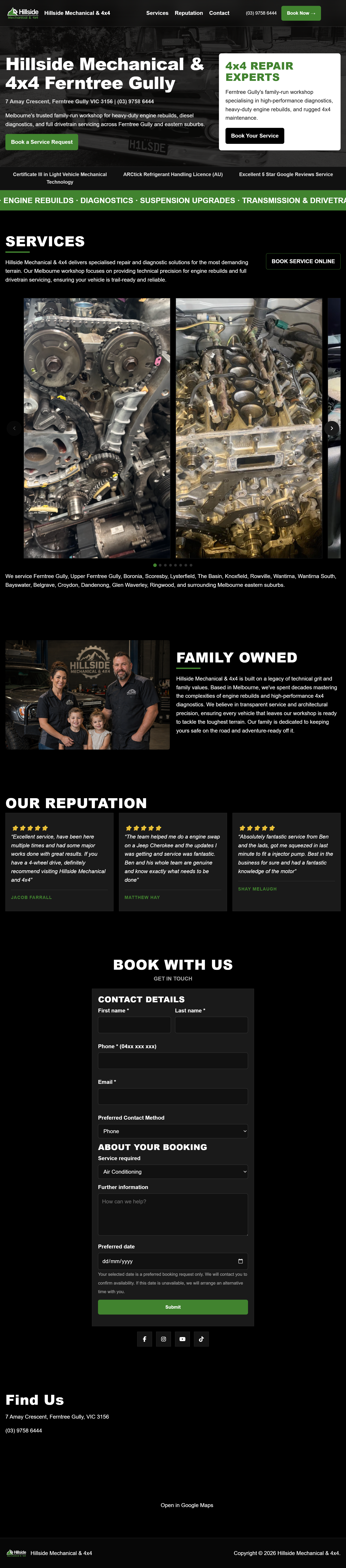 Recent Corsa Digital project — Yarra Valley plumber website